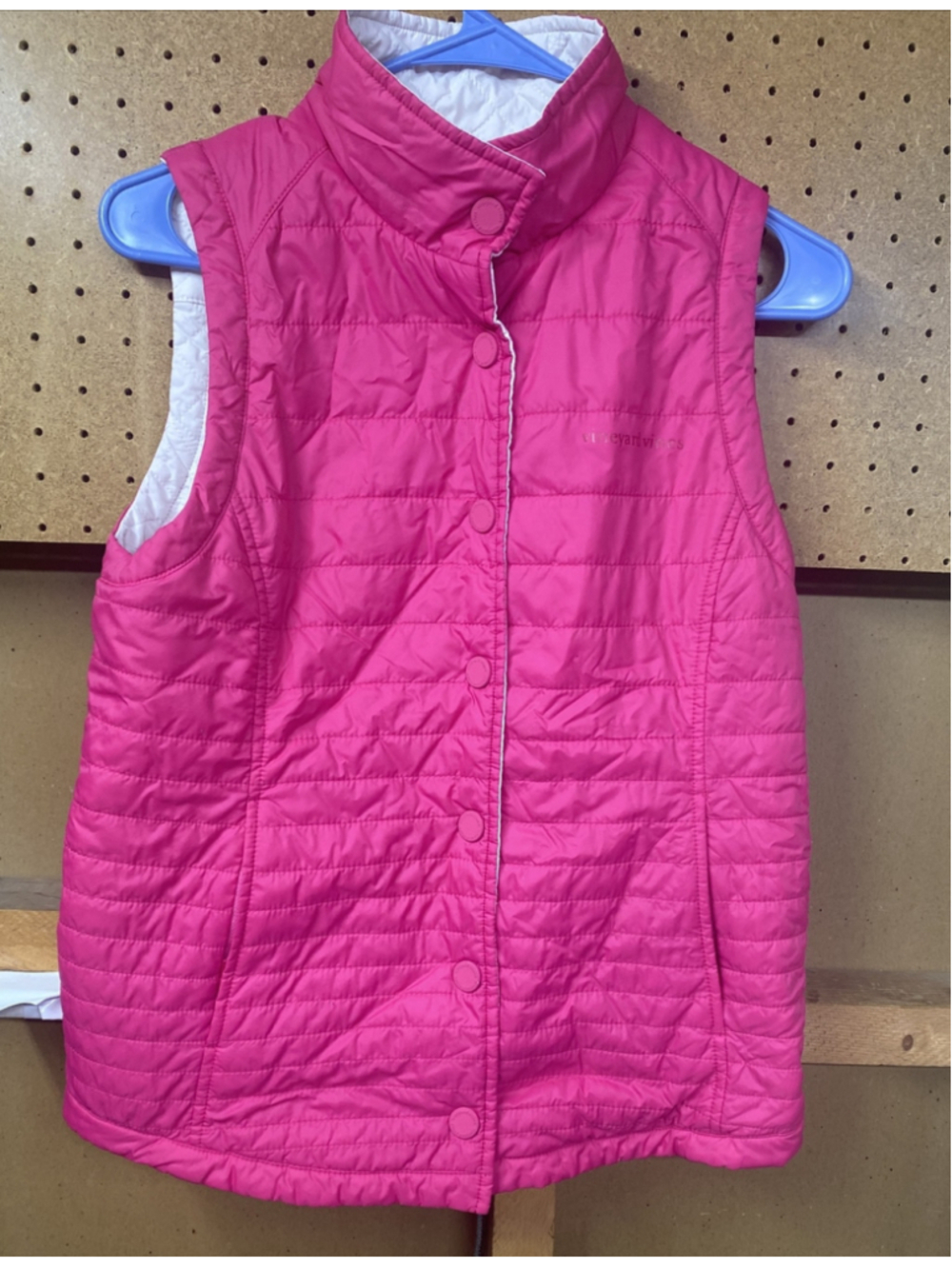 Vineyard Vines Women's Pink White Reversible Vest Size XS